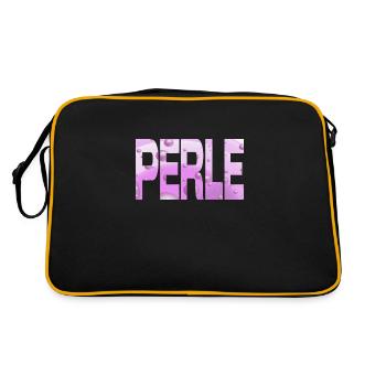 Perle Bubble Purple Violet - Retro Tasche - Schwarz/Gold - Hinten