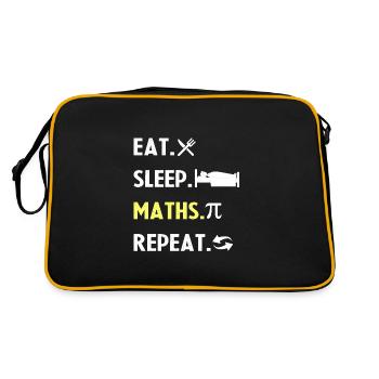Eat Sleep Math Repeat - Retro Bag - black/gold - Back