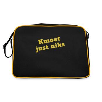 kmoet just niks, Antwerps dialect - Sac Retro - noir/or - Dos