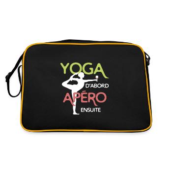 Yoga et apéro - Sac Retro - noir/or - Dos