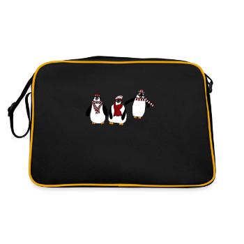 Penguins - Retro Bag - black/gold - Back