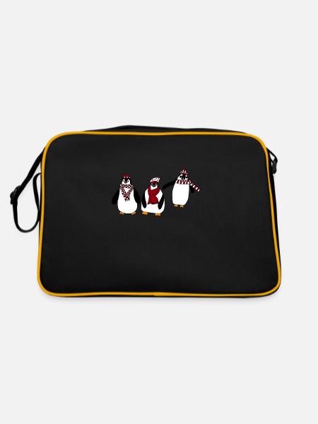 Pingouins - Sac Retro - noir/or - Dos