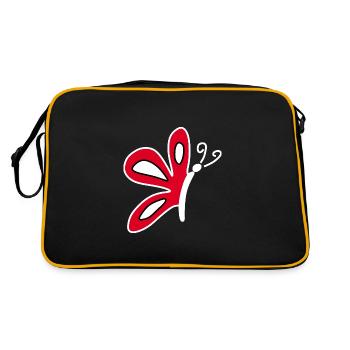 Papillons rouges - Sac Retro - noir/or - Dos