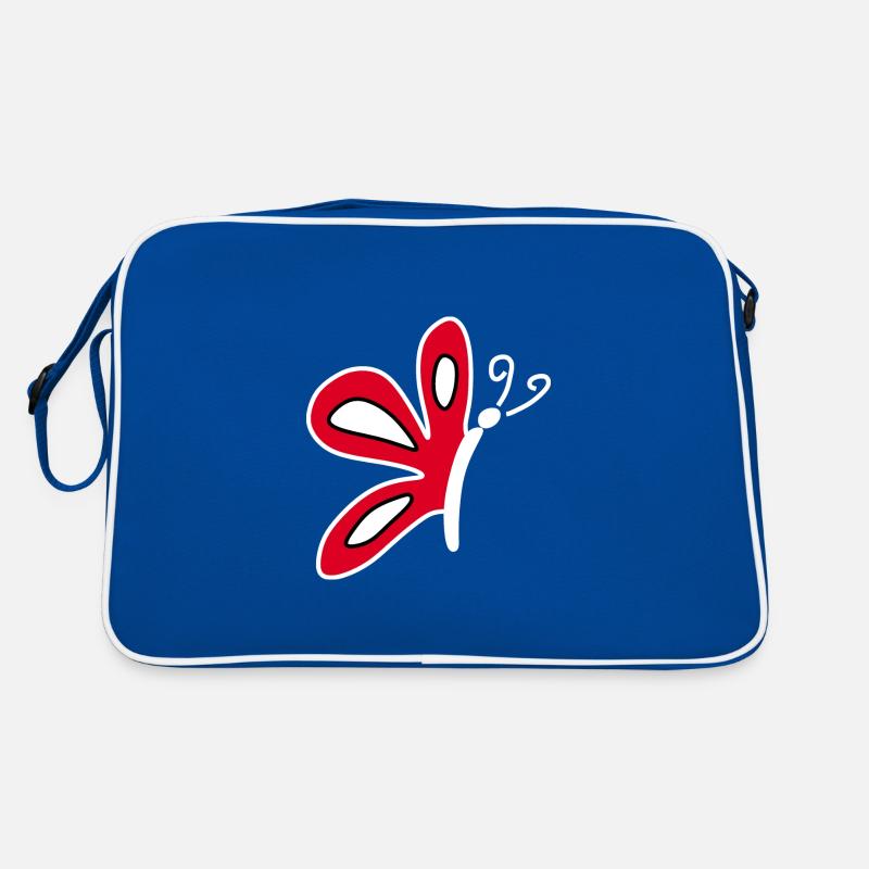 Schmetterlinge rot Retro Tasche