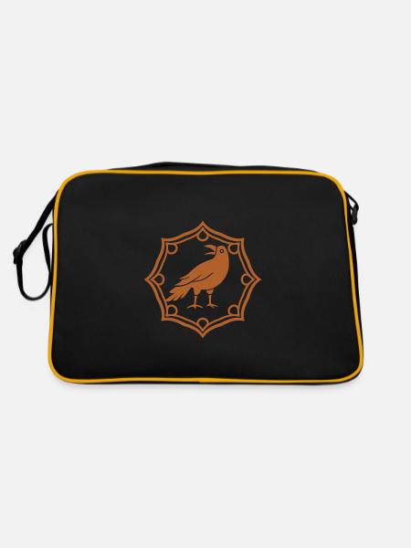 Oiseau - Nature - Voler - Gratuit - Sac Retro - noir/or - Dos