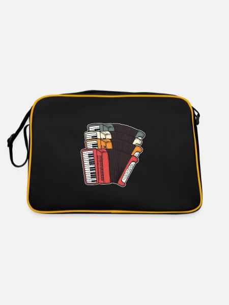 Accordéon - Sac Retro - noir/or - Dos