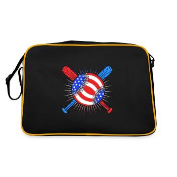 Fourth of July National Colors National Day United States - Retro Bag - black/gold - Back