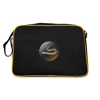 Eel fishing worm fish - Retro Bag - black/gold - Back