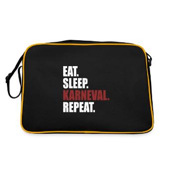 Karneval feiern - Retro Tasche - Schwarz/Gold - Hinten