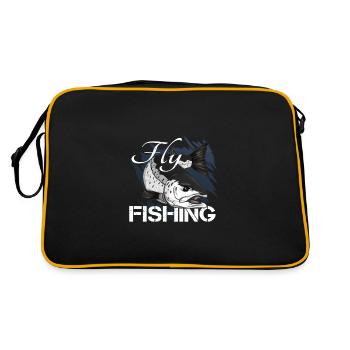 Fly fishing - trout fishing - Retro Bag - black/gold - Back