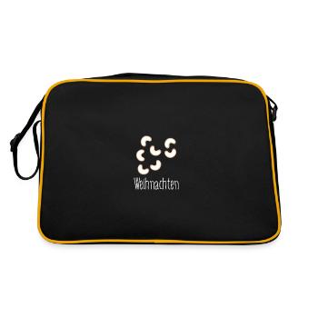 Vanillekipferl - Ein Klassiker zu Weihnachten - Retro Tasche - Schwarz/Gold - Hinten