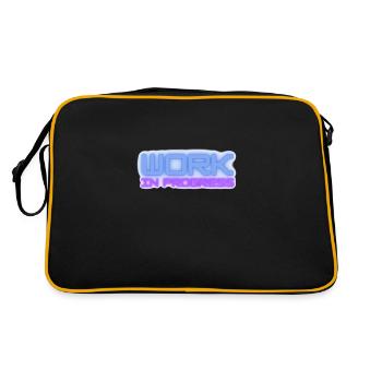 Work in progress - Retro Tasche - Schwarz/Gold - Hinten