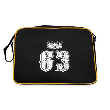 63 Number crown - Retro Bag - black/gold - Back
