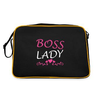 Boss Queen Gift Femmes Filles Dame - Sac Retro - noir/or - Dos