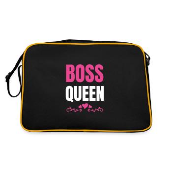Boss Queen Lady Ladies Cadeau - Sac Retro - noir/or - Dos