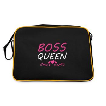 Boss Queen Lady Ladies Cadeau - Sac Retro - noir/or - Dos