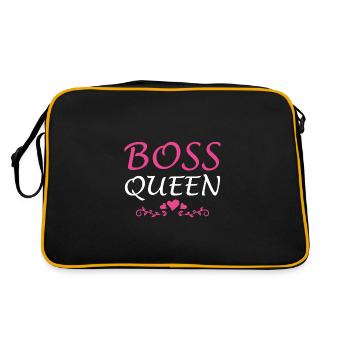 Boss Queen Lady Ladies Cadeau - Sac Retro - noir/or - Dos