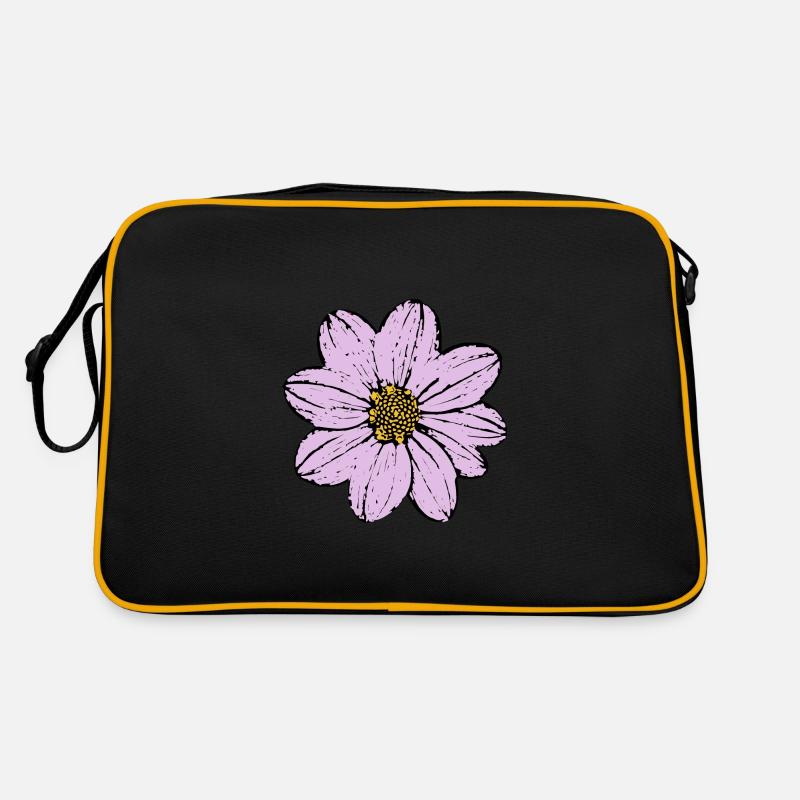 fleur, fleur, pastel, violet, lilas Sac Retro
