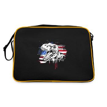 Fourth of July National Colors National Day United States - Retro Bag - black/gold - Back