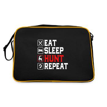 Jäger Jagen - Retro Tasche - Schwarz/Gold - Hinten