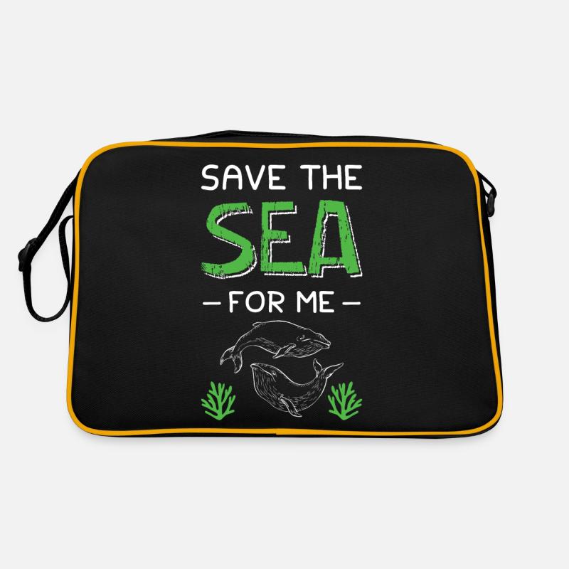 save the sea Retro Tasche