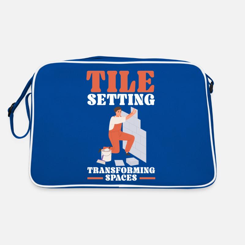 Carreleur Profession Carrelage Couche De Sol Carrelage Sac Retro