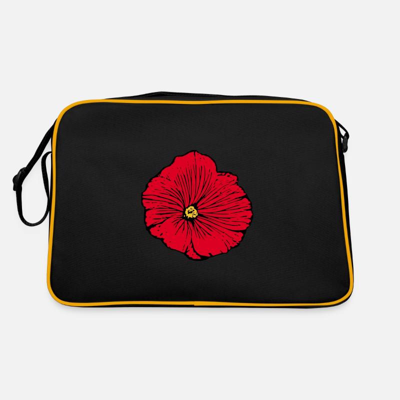 Blume rot rote Blüte Geschenk Valentinstag Retro Tasche