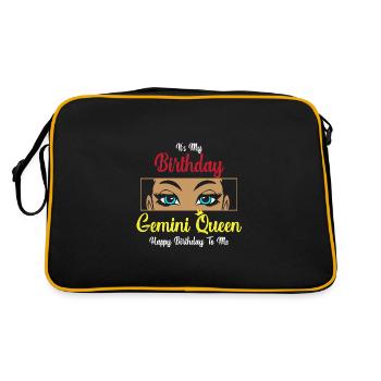 Signe du zodiaque Gémeaux - Sac Retro - noir/or - Dos