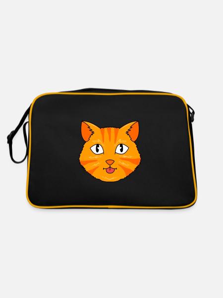 Tabby Cat - Retro Bag - black/gold - Back