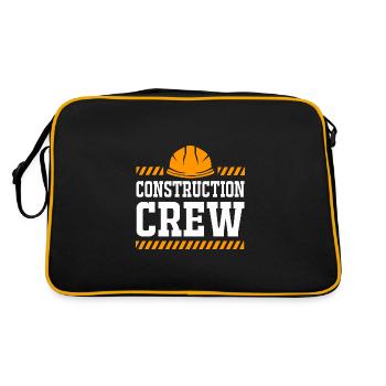 Construction worker construction site - Retro Bag - black/gold - Back