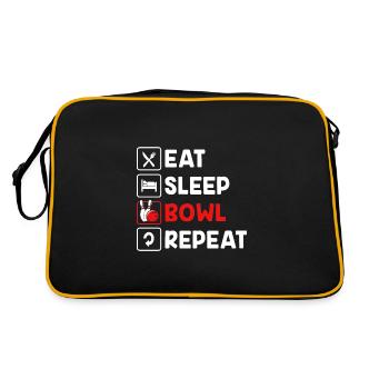 Bowling Bowler Bowling Skittles Bowling Ball - Retro Bag - black/gold - Back
