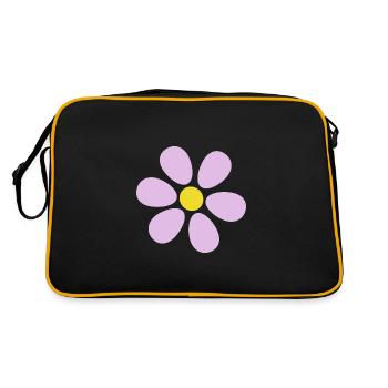 Fleur fleur pastel fleurs fleurs pastel lilas - Sac Retro - noir/or - Dos