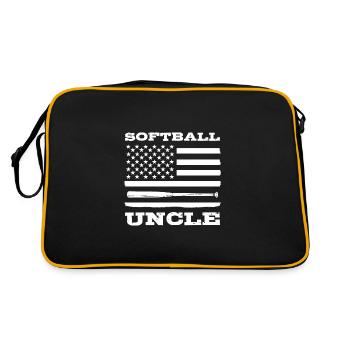 Softball Joueur de softball Oncle - Sac Retro - noir/or - Dos