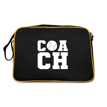 Softball Joueur Softball Entraîneur - Sac Retro - noir/or - Dos