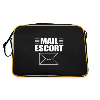 Postbote - Retro Tasche - Schwarz/Gold - Hinten