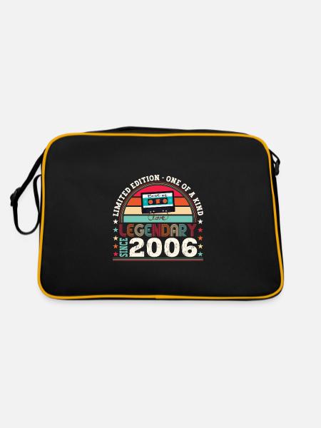 Legendary 2006 16th Birthday Gift Men - Fun - Retro Bag - black/gold - Back