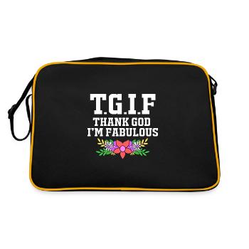 Body Positivity - Retro Tasche - Schwarz/Gold - Hinten