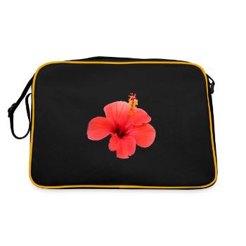 Fleur rouge fleurs rouges fleurs rouges hibiscus - Sac Retro - noir/or - Dos