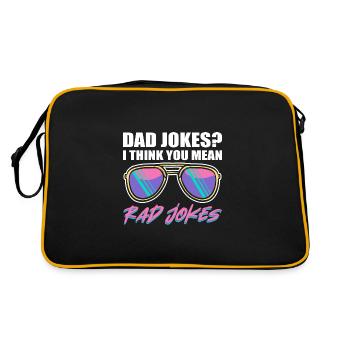 Dad Joke Father's Day Funny Sayings - Retro Bag - black/gold - Back