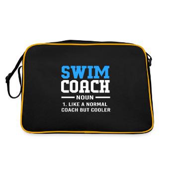 Swimming Swimmers Swimming Pool Swimming Instructors - Retro Bag - black/gold - Back