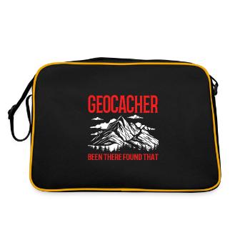 Geocaching Geocache Geocacher - Retro Bag - black/gold - Back