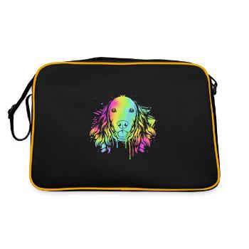 Cocker Spaniel - Retro Tasche - Schwarz/Gold - Hinten