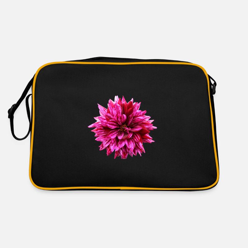 Fleur Rose Rose Fleur Fleurs Rose Rose Fleurs - Sac Retro - noir/or