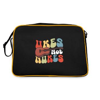 Ukulele Lover Music Ukulele Kostüm Ukulele Merch - Retro Tasche - Schwarz/Gold - Hinten