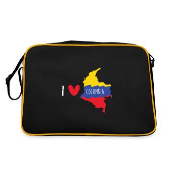 Kolumbien - Retro Tasche - Schwarz/Gold - Hinten