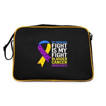 Bladder Cancer Cancer Bladder - Retro Bag - black/gold - Back