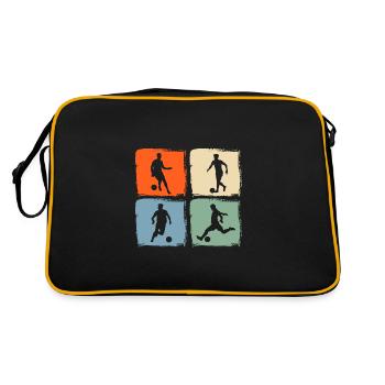 Joueur de football Football - Sac Retro - noir/or - Dos