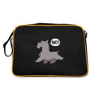 Scottish Terrier - Retro Tasche - Schwarz/Gold - Hinten