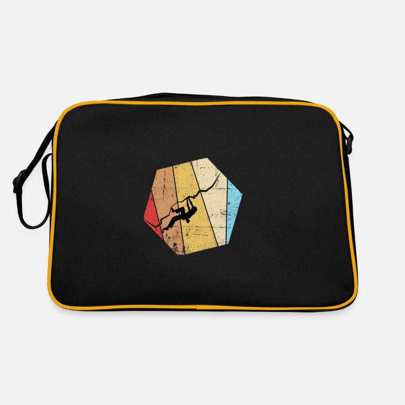 Grimpeur d’escalade de bloc vintage - Sac Retro - noir/or
