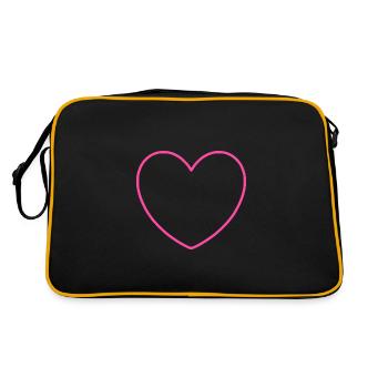 Cœur Rose, St. Valentin cadeau - Sac Retro - noir/or - Dos